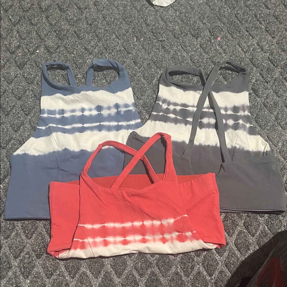 3 Aerie Women's Tie-Dye Crop Tops